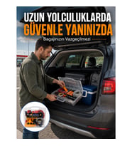 Mey İthalat® Profesyonel Araç İçi Acil Durum Seti 27 Parça Çok Amaçlı Oto Yardım Çantası