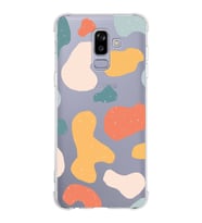 Samsung Galaxy J8 (2018)  Köşe Korumalı Antişok Kapak Grunge Tasarımlı Şeffaf Silikon Kılıf