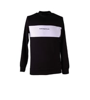 Trender Parçalı O Yaka Siyah Erkek Sweatshirt 254