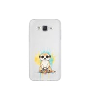 Samsung Galaxy J7 ile Uyumlu Splash Mirket Tasarımlı Şeffaf Silikon Kılıf