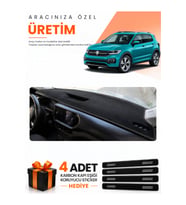 VOLKSWAGEN T-CROSS (2021-2023) Uyumlu Torpido Koruma Örtüsü Oto Kılıfı - Siyah