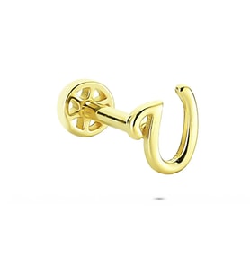 Glorria Altın U Harfi Tragus Piercing