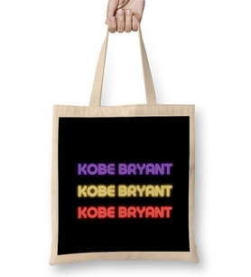 Kobe Bryant - Basketball gifts Vintage Retro Rainbow Quotes For BOYS AND Dad Bez Çanta Uzun Saplı