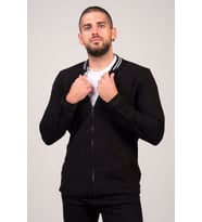Giyim Dünyası Erkek Dik Yaka Fermuarlı Sweat Siyah
