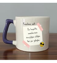 Kendime Not: Bu Hayatta Emeklerimin Karşılığını Baskılı Mor Kulplu D Kupa
