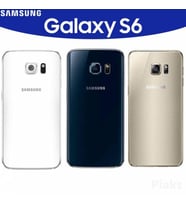 Samsung S6 G920 Arka Pil Batarya Kapak Cam (Beyaz)