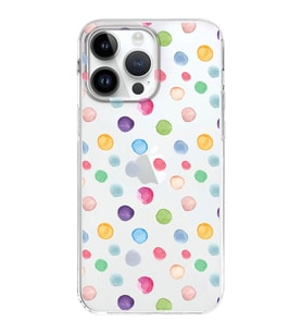 PrintiFy Apple  iPhone 14 Pro ile Uyumlu 1mm Slim Fit Water Color 6 Baskılı Şeffaf  Kılıf