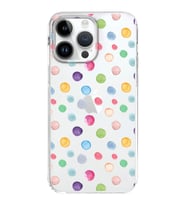 PrintiFy Apple  iPhone 14 Pro ile Uyumlu 1mm Slim Fit Water Color 6 Baskılı Şeffaf  Kılıf