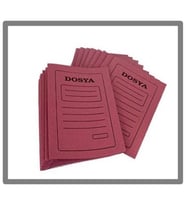 Karton Pembe Dosya Tam Kapak - 10 Adet