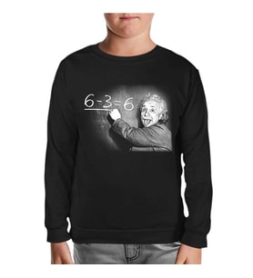 Einstein Siyah Çocuk Sweatshirt