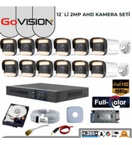12’Lİ 2MP FULL COLOR 3.6MM LENS 1080P FULLHD WARMLED AHD DIŞ MEKAN SETİ