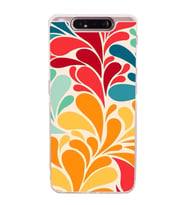 PrintiFy Samsung Galaxy A80 ile Uyumlu Retro Color 5  Kamera Korumalı Şeffaf  Kılıf