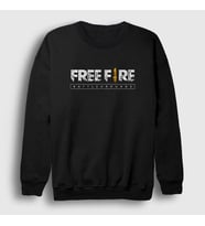 Presmono Unisex Siyah Logo V2 Free Fire Sweatshirt 233727tt