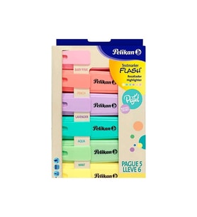 Pelikan Fosforlu Kalem (İşaret Kalemi) Pastel 6 Renk (Çok Renkli)
