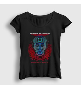 Presmono Kadın Siyah Madness V2 Animals As Leaders T-Shirt 523169tt