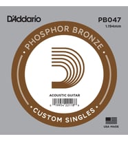 Daddario PB047 Akustik Gitar Tek Tel  Phosphor Bronze