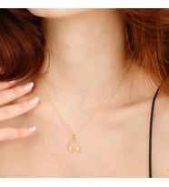 Minimal Kulaklık Figürlü Kolye 925 Silver 18K Altın Kaplama (Gold)