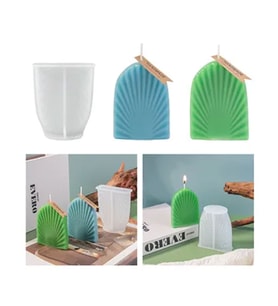 Epoksi Silikon Taş Tozu Düz Yaprak Mum Kalıbı 9.2X7.6 CM