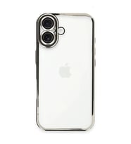 İphone 16 Kılıf Lensli - Gümüş