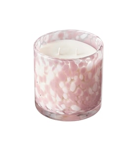 Bardakta kokulu mum , pembe, 50 saat, pembe çiçekler