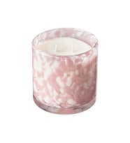 Bardakta kokulu mum , pembe, 50 saat, pembe çiçekler