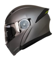 Motosiklet Çene Açılır Kask Ece 22.06 Sertifika Güneş Vizörü Motor Kaskı Mat Titanium