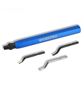 WORKPRO WP309010 Profesyonel Çapak Temizleme Kalemi + 3 Parça Bıçak