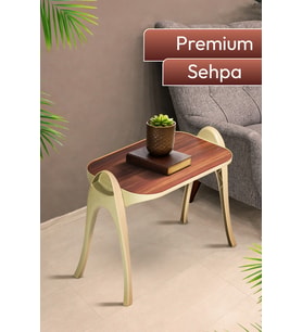 Ahşap Desenli Çok Amaçlı Sehpa – Modern Tasarım Yan Sehpa