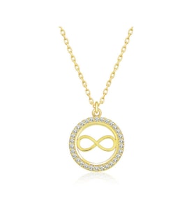 Gümüş Gold Minik Sonsuzluk Kadın Kolye CSR2183928