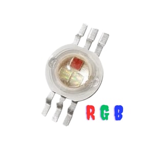 1 Watt 350mA 6 Bacaklı RGB Power Led PCB 10 Adet