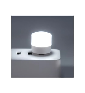 Mini USB Kamp ve Gece Lambası, Çok Amaçlı Yuvarlak LED Işık (Krem)