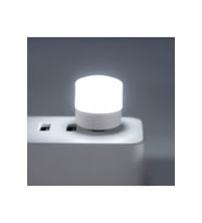 Mini USB Kamp ve Gece Lambası, Çok Amaçlı Yuvarlak LED Işık (Krem)