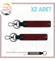 Hız Aşıkları İçin İsim Plaka ve A Rh (-) Kan Grubu, Kişisel, Acil Durum Deri x2 Anahtarlık, Bordo-Gr