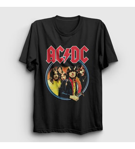 Presmono Unisex Siyah Highway To Hell Cover AC/DC T-Shirt 6359tt