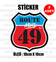 49 muş memleket rota gidiş etiket sticker çıkartma - 2 adet - motosiklet araba otomobil kamyon kamyonet cam uyumlu