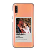 Samsung Galaxy A30S/A50/A50S Uyumlu Spider Man Minimalist Poster Desenli Şeffaf Telefon Kılıfı