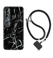 Tecno Spark 6 6 Go 8C 8 Pro 7 7 Pro Kılıf Boyun Askılı Silikon Black Marble 3 1382
