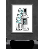 Vodka Ahşap Poster (27x18)