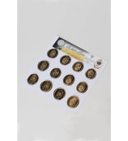  Mühürcüm Black Gold Rose 12 Adet 3D Hazır Kendinden Yapışkanlı Sticker Mühür RM2109