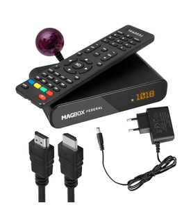 Magbox Federal TKGS'li HD Uydu Alıcısı Scart + HDMI Çıkışlı (Siyah)