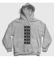 Presmono Unisex Gri Work Work Work Rihanna Kapüşonlu Sweatshirt 342148tt (Gri)