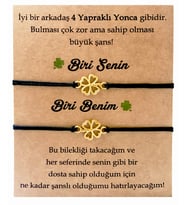 4 Yapraklı Yonca Arkadaşlık Şans Bileklikleri