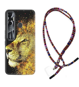 Tecno Spark 6 6 Go 8C 8 Pro 7 7 Pro Kılıf Boyun Asklı Rasta Silikon Leon 1323