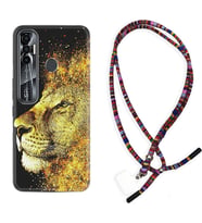 Tecno Spark 6 6 Go 8C 8 Pro 7 7 Pro Kılıf Boyun Asklı Rasta Silikon Leon 1323