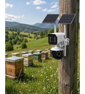 Güneş Enerjili Çiftlik Kamerası 9mp 4g Sım Kartlı Solar Güvenlik Kamerası