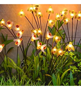 8 Ledli Bal Arısı Solar Bahçe Aydınlatması 2’li Paket