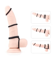 Magician Kit Prolonging Performans Uzatıcı Boyutu Ayarlanabilir Esnek Silikon Penis Yüzüğü Seti