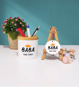 Baba Kalemlik ve Anahtarlık Hediye Seti