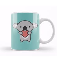 Kawaii Cute Koala With Heart 01 Kupa Bardak Porselen