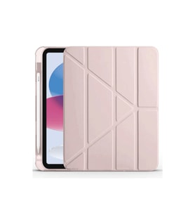 Apple iPad 2022 10.9 (10.nesil) Kılıf Kalemlikli Mars Tablet Kılıfı - Rose Gold